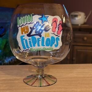 Margaritaville Colorful Flip Flops Wine Glass